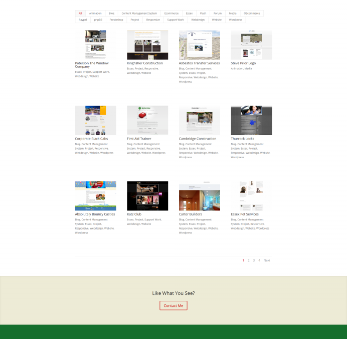 Webdesign Portfolio Section Complete