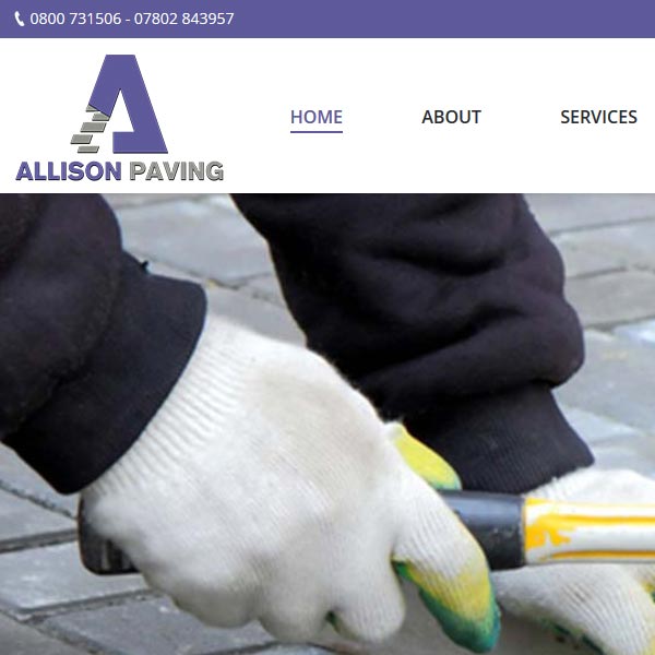 Allison Paving Webdesign